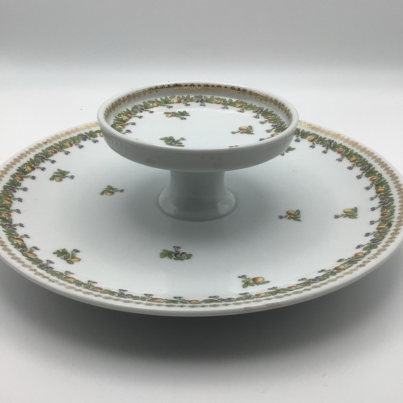 Vintage Royal Rudolstadt Prussia Two Tiered  Round Serving Tray - Picture 2 of 9